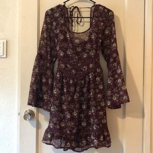 Band of Gypsies purple floral dress size medium